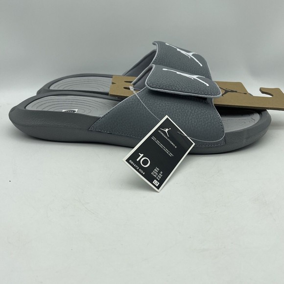 Nike Air Jordan Hydro 6 Retro Cool Grey Gray Slides 881473-004 Men's Size 10 - Picture 2 of 5